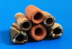 6 X Garnelenhöhlen Terrakotta/Regenbogen Aus Ton - Brut- Oder Versteckplätze